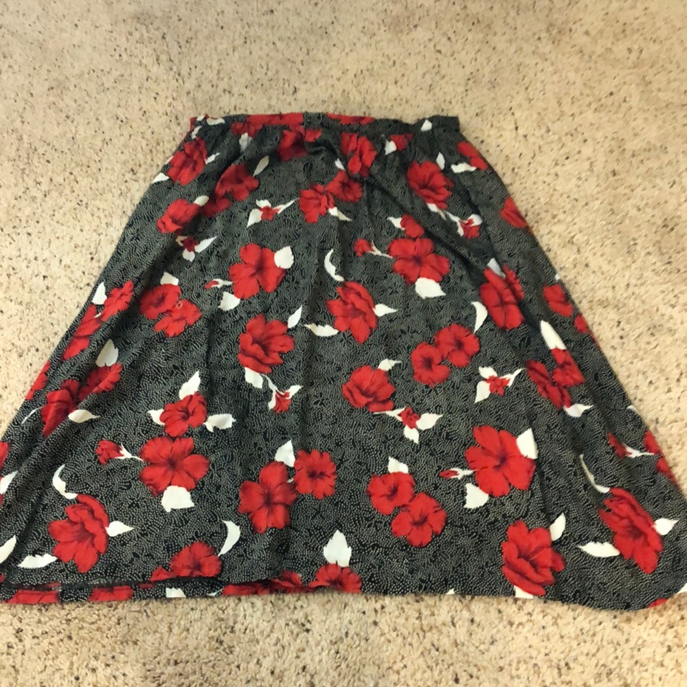 Flower print skirt
